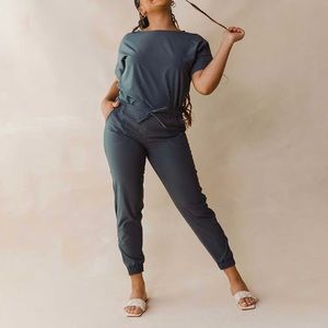 🔥✅☄️⏱️ Albion Antracite Jetsetters Joggers  Ankle Zip  Size XL Petite